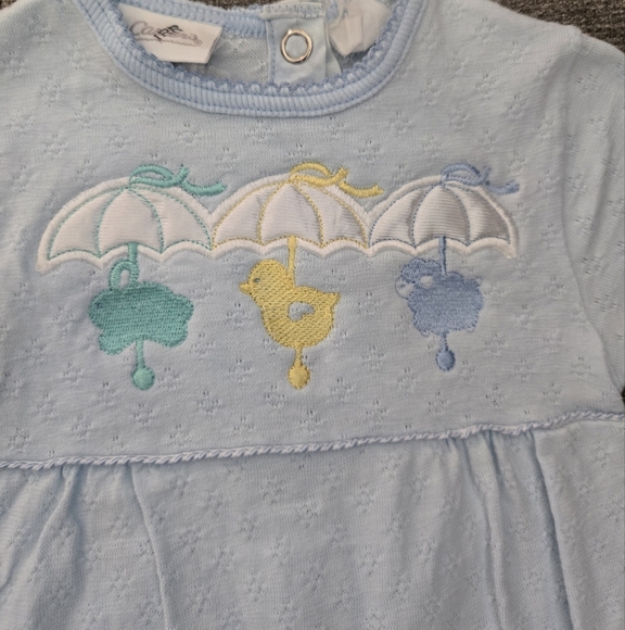 Set Of 4 Vintage Baby Blue Rompers Sets Carter's, Bright Future, Baby Bear - Picture 11 of 16